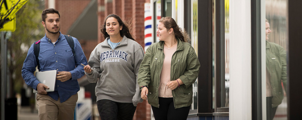 Merrimack College undergraduate students in boston