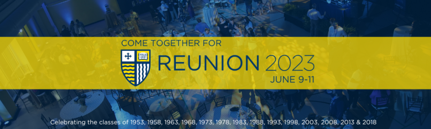 Reunion header that says ?Come Together for Reunion 2023?